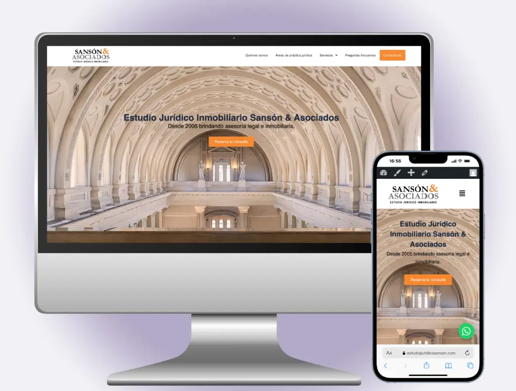 Desarrollo web profesional para estudios de abogados y bufetes
